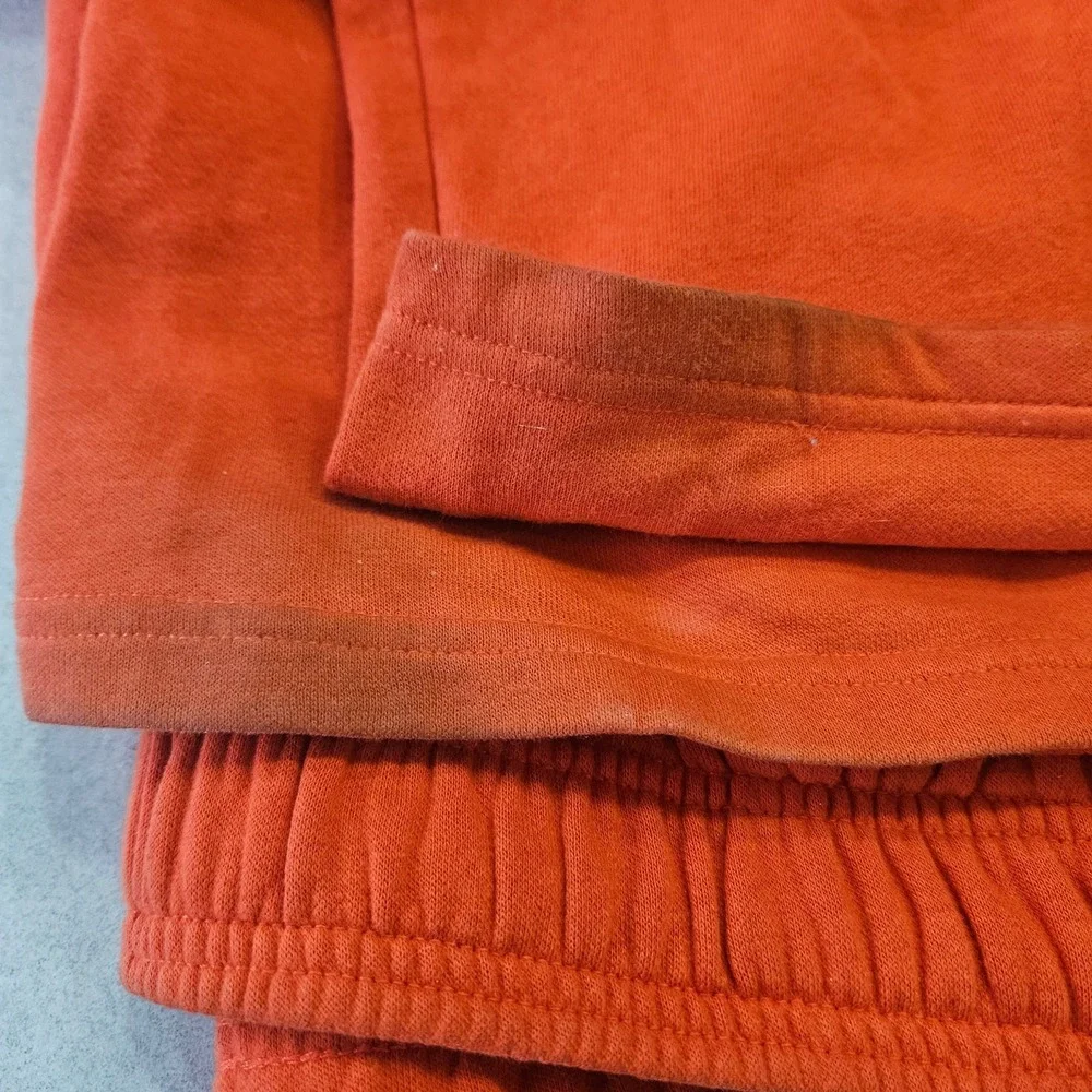 The North Face Sweatpants Mens L Orange Good Fleece Logo Joggers NF0A3Y9I